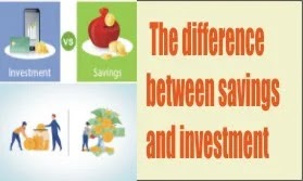 The difference between savings and investment