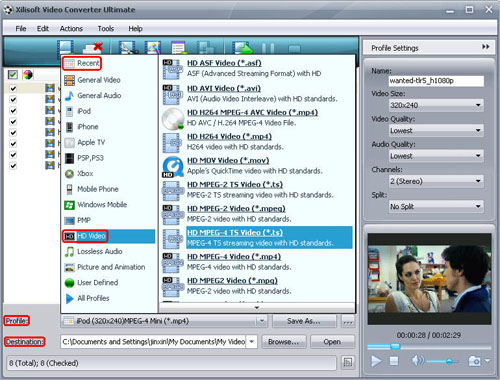 Xilisoft Video Converter Ultimate 7.5 Screenshot