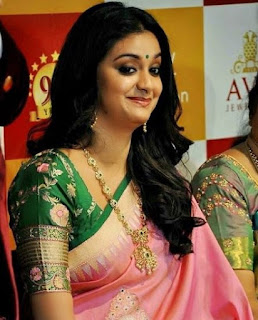 Keerthy Suresh in Pink Saree with Cute and Awesome Lovely Chubby Cheeks Smile 4