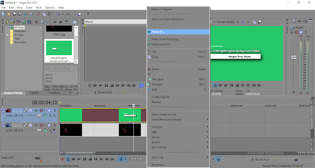 Cara Menghilangkan Background Video dengan Sony Vegas