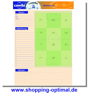 Fussball Taktikblock, beidseitig beruckt