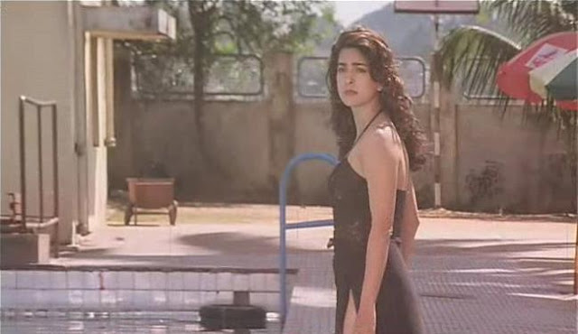 juhi chawla black swimsuit