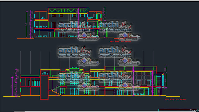Building Conference Hall Section freecad Dwg 