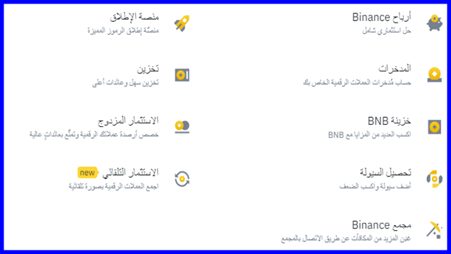الأرباح في منصة بينانس