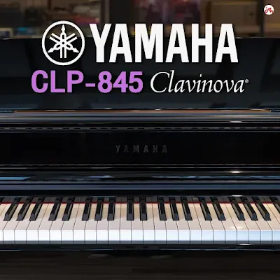 มุมมองด้านหน้าของเปียโนไฟฟ้า Yamaha CLP 845R