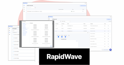 An image of the app interface of RapidWave, the AI-powered customer communication app that is making a splash in generating leads!