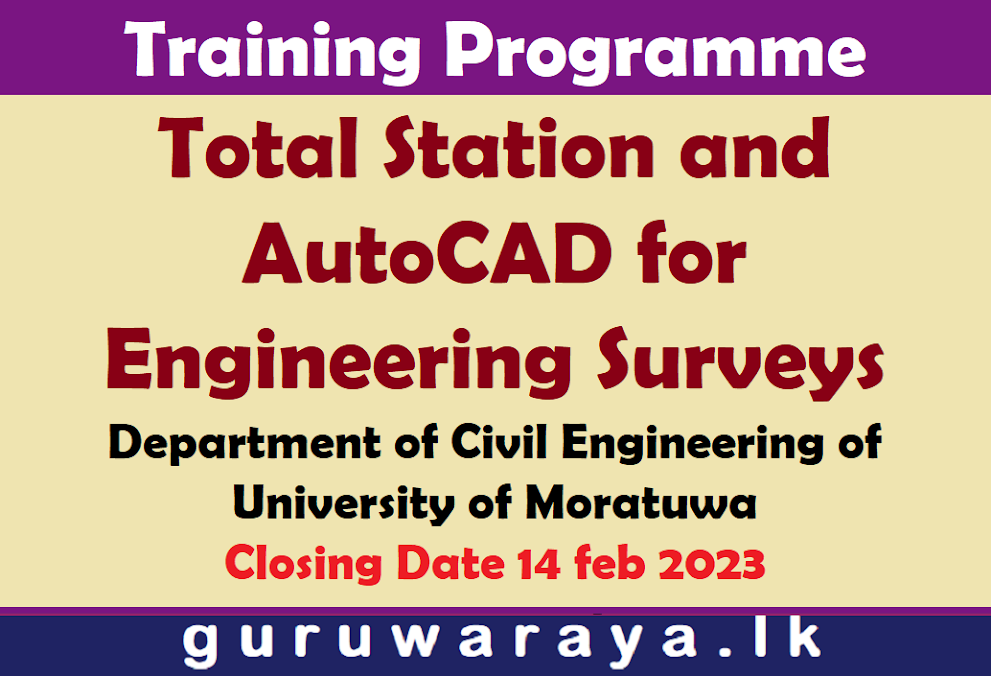 Training Programme - Total Station and AutoCAD