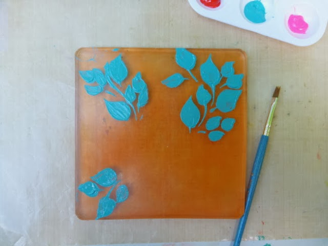 How to Paint on a Gel Plate with a Paintbrush