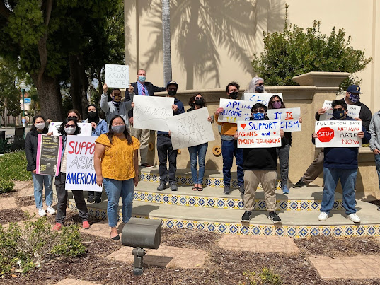 Group photo at Anti-Asian Hate Protest