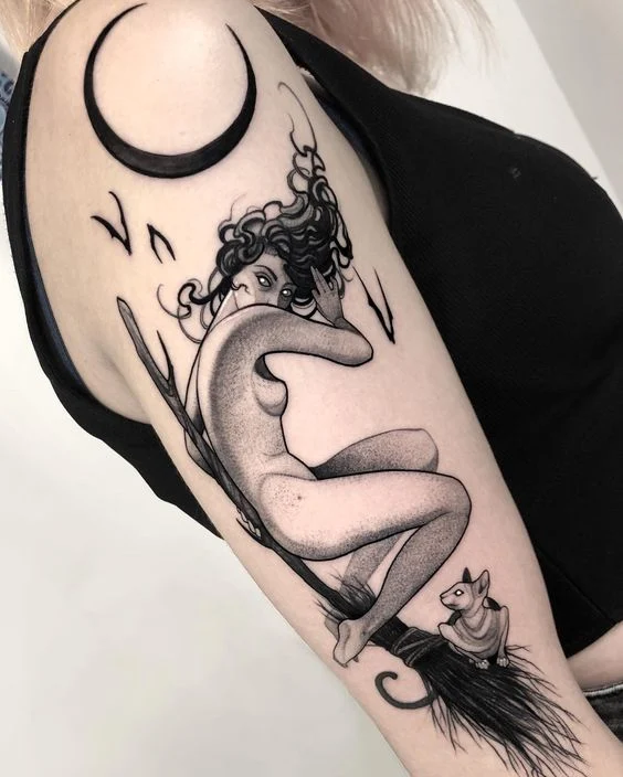 Tatuajes de Brujas y Brujitas para chicas