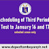 Rescheduling of Third Periodical Test to January 16 and 17