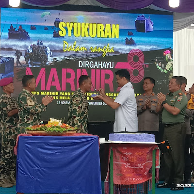 Peringati HUT ke-78 Korps Marinir, Yonmarhanlan I Belawan Gelar Syukuran dan Pelepasan Purna Tugas Prajurit