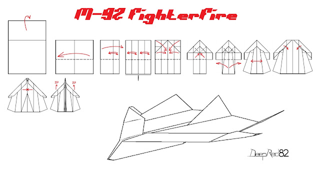 Avión de papel M-92 FighterFire