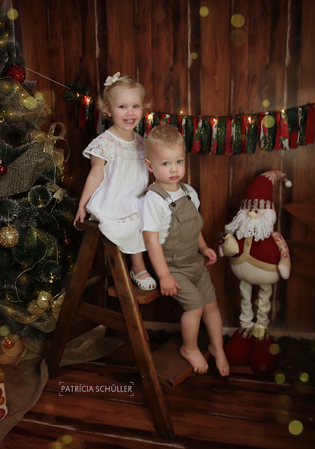 Sessão de natal Helena e Arthur Patrícia Schüller Fotografias Rio do Sul