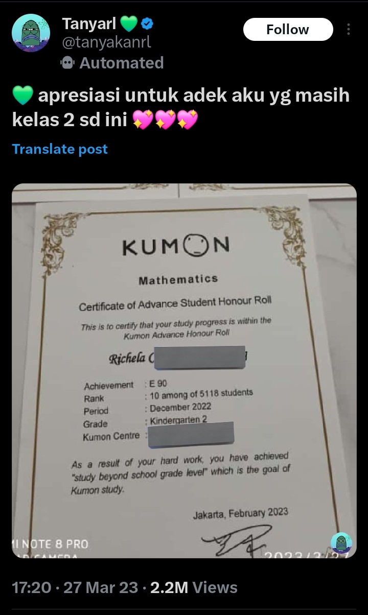 Belajar online Kumon connect