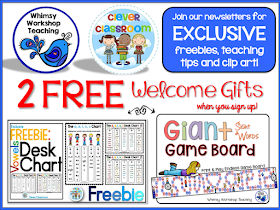 FREE sight words game board and vowels desk strips