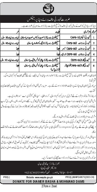 Wapda Security Staff Jobs 2023