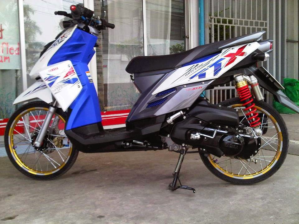 Modifikasi motor  Yamaha  X  Ride  velg jari jari 17 