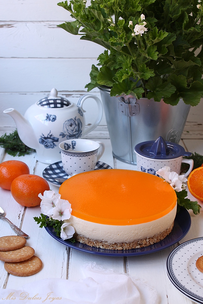Cheesecake de mandarina (sin horno)