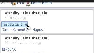 Cara Membuat Status Biru di Fb Terbaru 2017