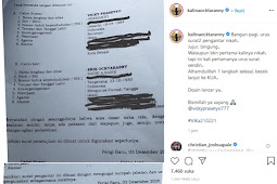 Kalina Ocktaranny Unggah Dokumen Pengantar Nikah dengan Vicky Prasetyo