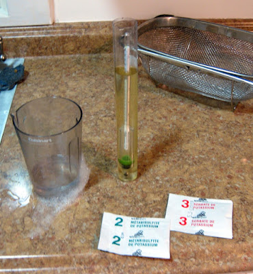 Chemical additions for a white wine kit