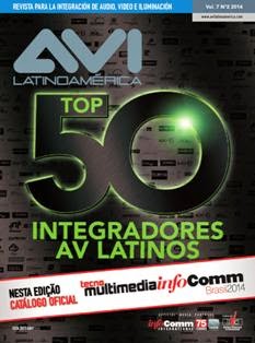 AVI Latinoamérica 2014-02 - Marzo & Abril 2014 | ISSN 2027-4807 | CBR 96 dpi | Bimestrale | Professionisti | Tecnologia | Audio | Video | Illuminazione
Revista dedicada a temas relacionados a la integración de sistemas de audio, video e iluminación en las Américas, tanto en aplicaciones comerciales como residenciales.