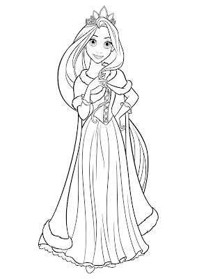 Desenhos de Rapunzel para colorir