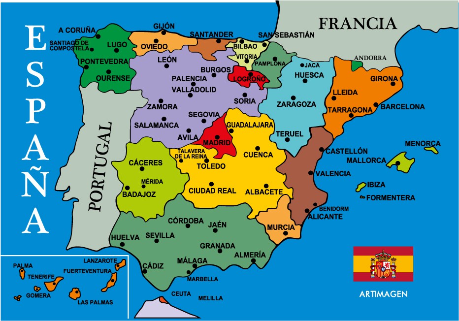 Carte Espagne | Carte du monde