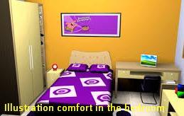 Create the comfort in the bedroom