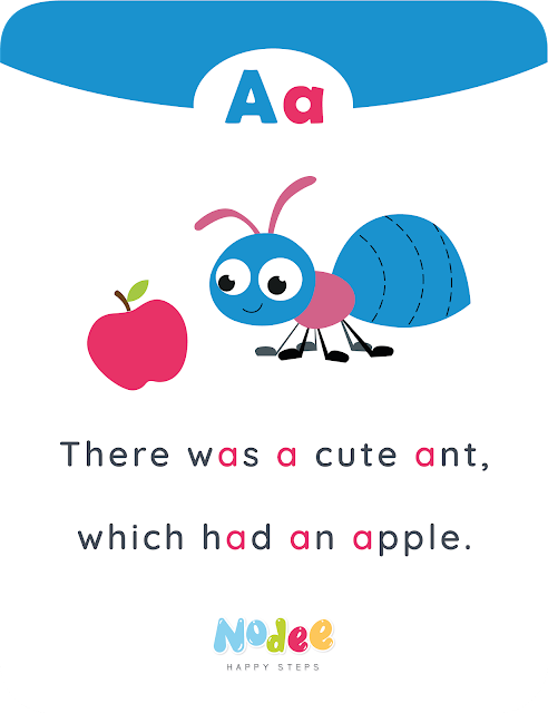 Short story - The ant and the Apple - Letter A story for preschoolers