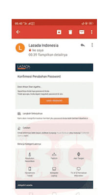 Lupa password Lazada