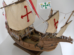 static model of the nao Santa María s.XV