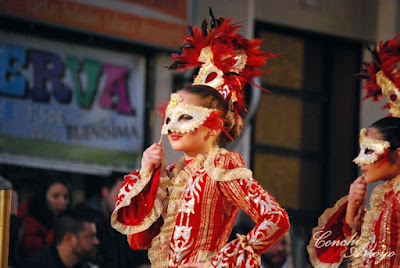Participantes carroza infantil en las fiestas de Carnaval de Aguilas 2019
