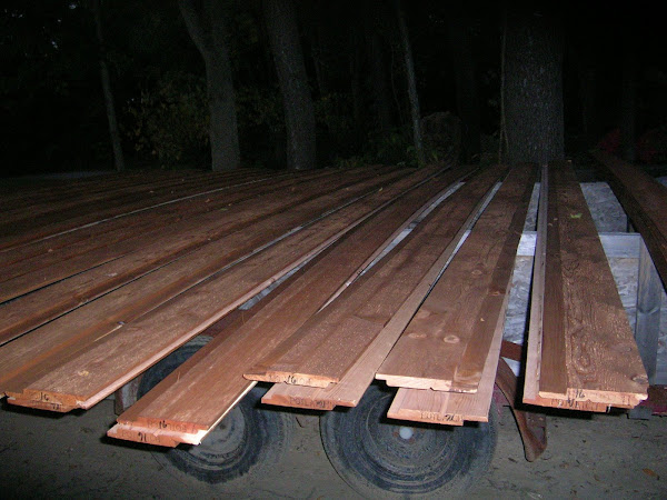 Cedar siding for the screened in porch