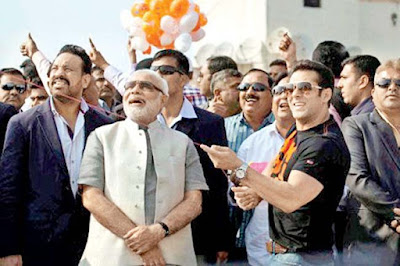 PM-Modi-super-star-Salman-khan-celebrating-sankrant