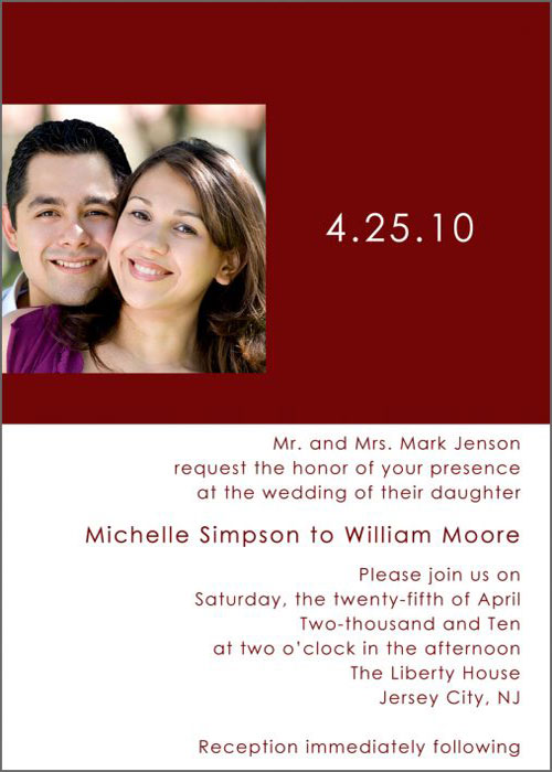 Similar Reply and Reception Cards are offered with all of our wedding 