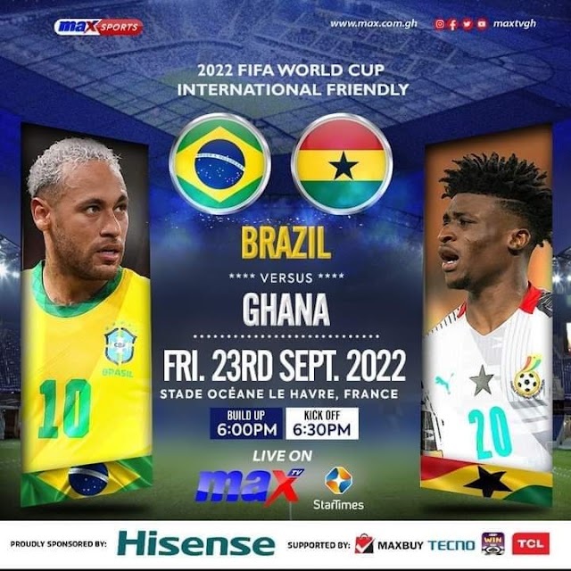 Ghana face Brazil Today in France, See Time, How to Watch & Others