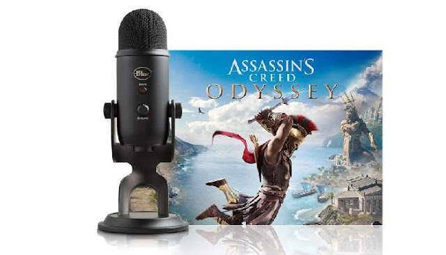 يتوفر ميكروفون Blue Yeti USB للبيع مع لعبة Assassin's Creed Odysse نسخة الكمبيوتر بسعر 109.99 دولار