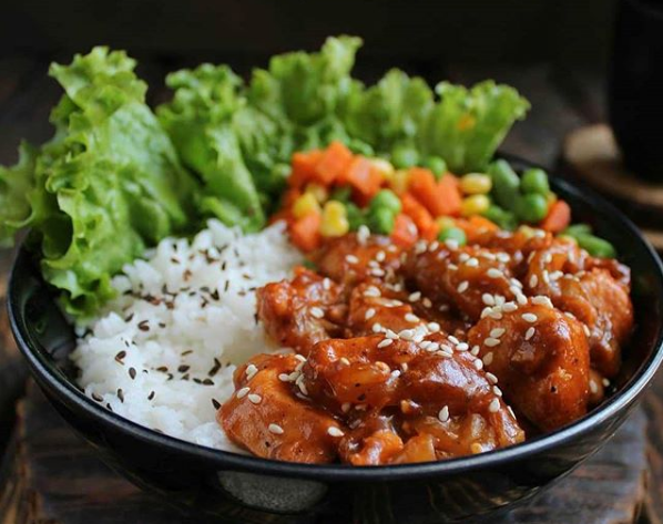Resep & Cara Membuat Barbeque Chicken Rice Bowl Enak Mudah 