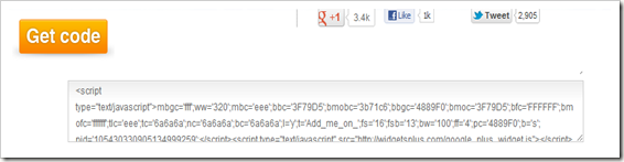Google + Widget