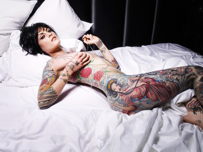 tattooed models. suicide girl tattoo.