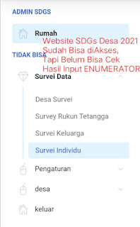 Website SDGs Desa 2021 Sudah Bisa diAkses, Tapi Belum Bisa Cek Hasil Input ENUMERATOR