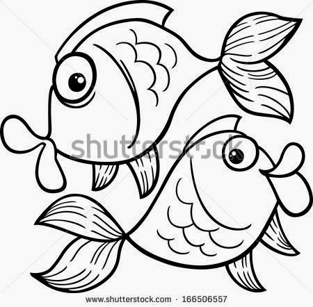 Cartoon Fish Black And White