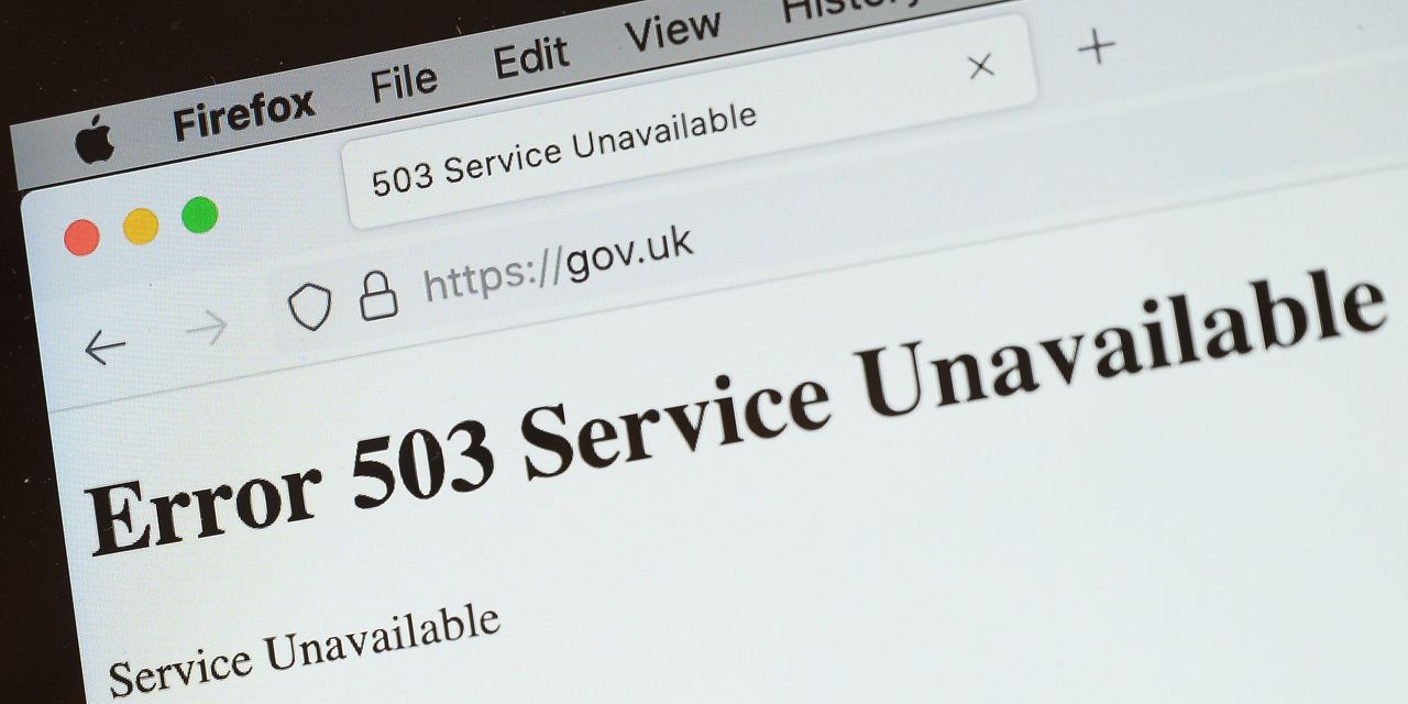 government websites down