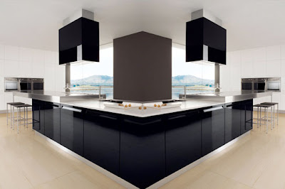 Modern Italian Kitchen Designs on Design  Black And White Modern Italian Contemporary Kitchen Design