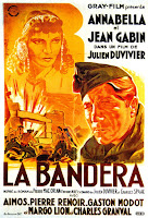 LA BANDÉRA. Cartel: 60 x 80 cms. Francia. Ilustración: Guy Gérard Noël. LA BANDERA. La bandéra (La grande relève). 1935. Francia. Dirección: Julien Duvivier. Reparto: Jean Gabin, Annabella, Robert Le Vigan, Raymond Aimos, Pierre Renoir, Gaston Modot, Margo Lion, Viviane Romance.