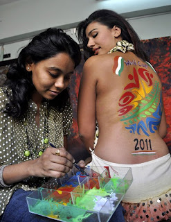 Mink Brar topless tatoo