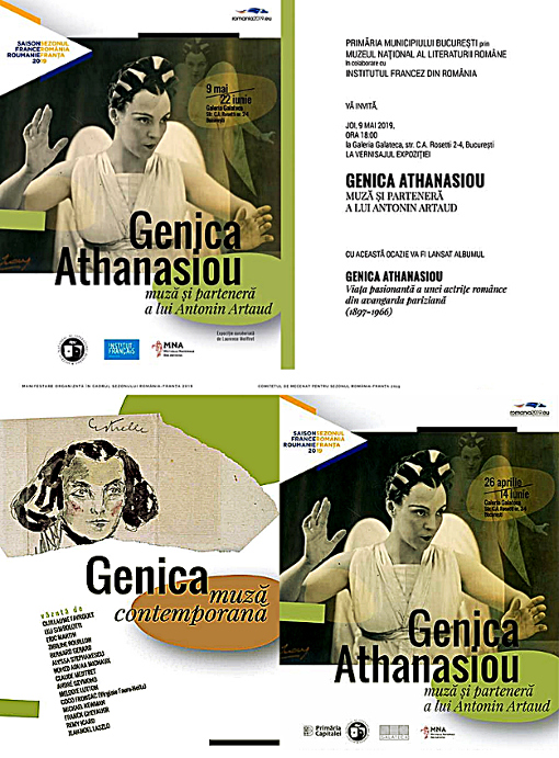 Franck Chevalier Genica muse contemporaine GENICA ATHANASIOU MUSE ET PARTENAIRE D'ANTONIN ARTAUD galerie Galateca bucarest