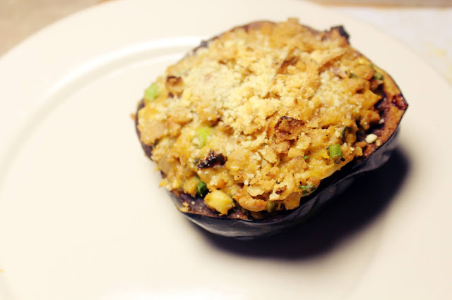 Sausage and Sundried Tomato Stuffed Acorn Squash